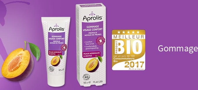 Meilleur Produit Bio 2017 – Gommage Visage Confort Aprolis