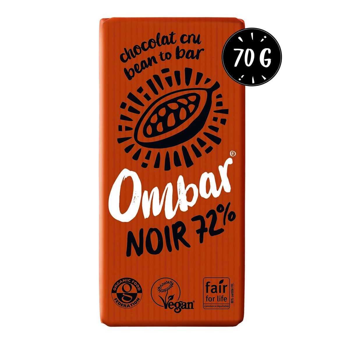 Chocolat CRU 72% cacao 70g